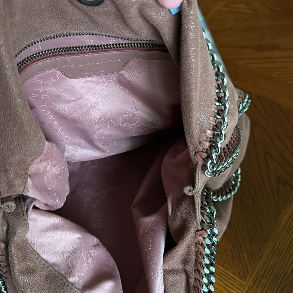 Stella McCartney Falabella Shoulder Bag Tote Brown Shaggy Deer Silver Hardware - Picture 9 of 11